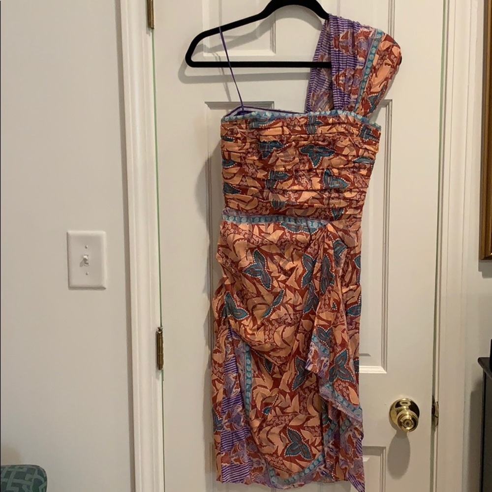Nicole Miller size 2 one shoulder cocktail dress